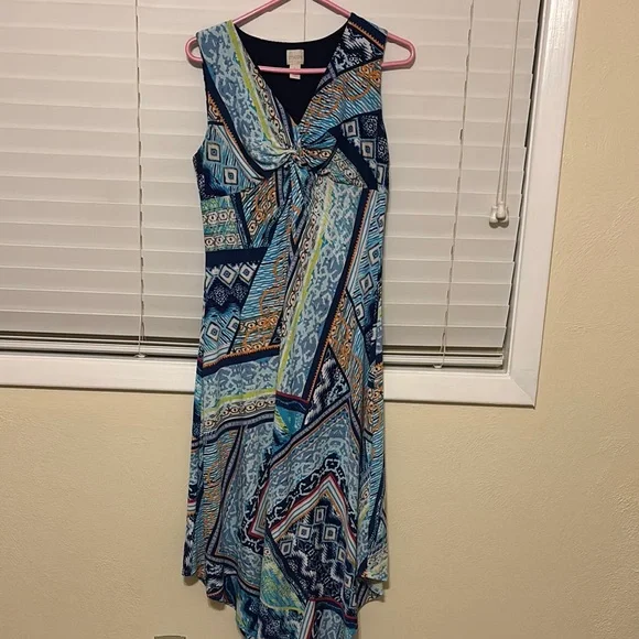 white christmas dresses Dress Casual Midi By Chicos In Blue, Size: Xl main image 0